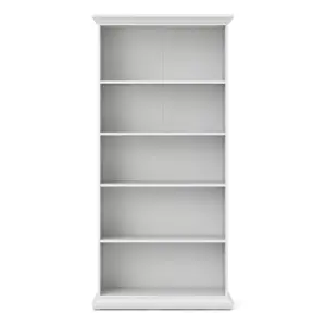 Paris 4 Shelves Tall Bookcase  in White