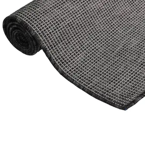 Outdoor Flatweave Rug 140x200 cm Grey