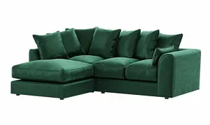 Plush Velvet Green Left Hand Corner