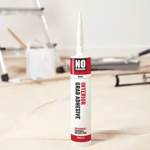 No Nonsense Not water resistant Solvent-free White Grab adhesive 870ml 1.33kg, Pack of 3