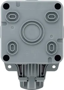 BG 13A Grey 1 gang Outdoor Weatherproof switched socket