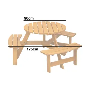 Maribelle 6 Seater Garden Bench - STAINED