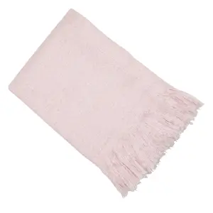 Malini Faux Thick Mohair Throw Babypink