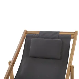 Sun Lounger Wood Light Wood AVELLINO