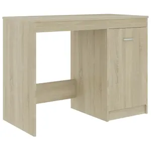 Berkfield Desk Sonoma Oak 100x50x76 cm Engineered Wood