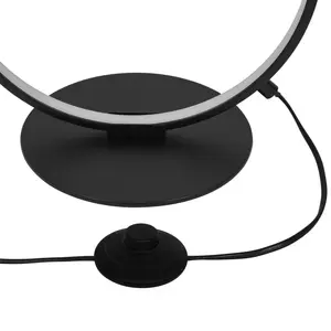 GoodHome Samana 5 rings Matt black LED Floor lamp