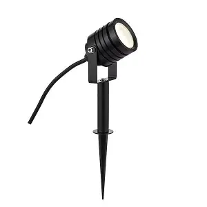 Luminosa Luminatra Integrated LED 1 Light Outdoor Spike Light Black Anodised, Frosted IP65