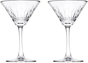 Dunelm Set Of 2 Elysia Martini Glasses, Clear