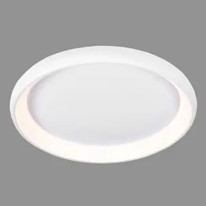 Luminosa Modern LED Flush Ceiling Light White, Warm White 3000K 2750lm