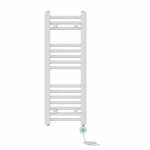 Right Radiators Prefilled Thermostatic WiFi Electric Heated Towel Rail Straight Bathroom Ladder Warmer - White 800x300 mm