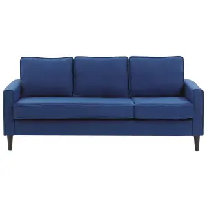 Fabric Sofa with Ottoman Navy Blue AVESTA