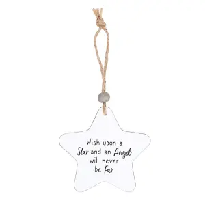 Something Different An Angel Will Never Be Far Hanging Sentiment Sign White/Black (One Size)