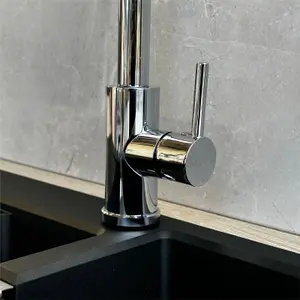 Liquida EPO11CH Single Lever Pull Out Mono Mixer Chrome Kitchen Mixer Tap