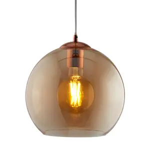 Bobby 1 - Light Pendant Antique Brass / 28cm H x 30cm W x 30cm D