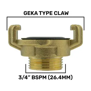 25mm waterpipe mdpe back/wall plate with full flow valve+geka type brass claw fitting hose connector