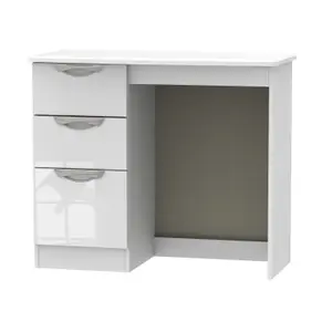 Chelsea Ready assembled Gloss white 3 drawer Desk (H)795mm (W)415mm (D)415mm