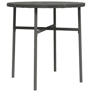 Berkfield Tea Table Grey 45 cm Poly Rattan