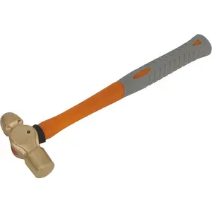 12oz Non-Sparking Ball Pein Hammer with Shock Absorbing Grip