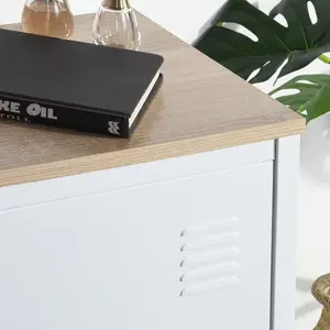 Mira Bedside Table White