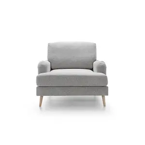 Harper Chenille Armchair Light Grey