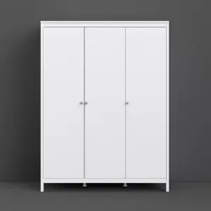 Madrid Wardrobe with 3 doors in White