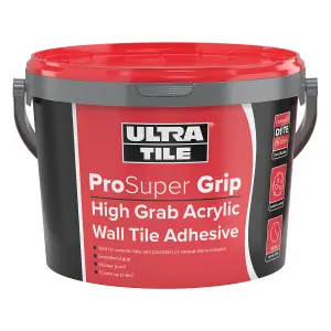 UltraTile ProSuper Grip Ready Mixed Showerproof Wall Tile Adhesive, 15kg