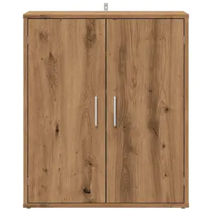 Berkfield Shoe Cabinet Artisan Oak 60x35x70 cm Engineered Wood