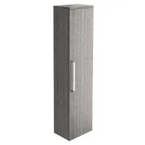 Novela Grey Wood Wall Mounted Bathroom Tall Storage Unit