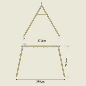 TP Triple Knightswood Swing Frame - FSC certified