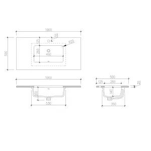 Beckett White Floor Standing Traditional Bathroom Vanity Unit with White Worktop & Ceramic Basin (W)1000mm (H)850mm