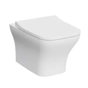 VitrA Koa White Slim Wall hung Square Toilet set with Soft close seat & Embedded cistern & frame