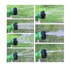 15M Expanding Garden Hose Pipe Lightweight Flexible 7 Dial Spray Gun