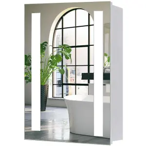 Neche LED Light Bathroom Mirror Cabinet - 50cm x 70cm