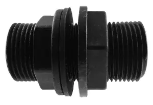 water butt/storage tank outlet adaptor with hose connector(requires a 26mm hole)