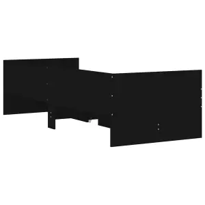 Berkfield Bed Frame with Drawers without Mattress Black 100x200 cm