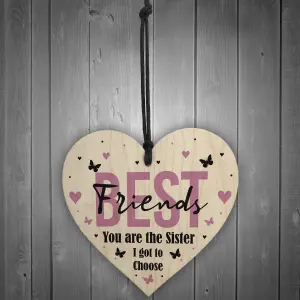 Best Friend Gift Novelty Wood Heart Birthday Christmas Gift For Sister Keepsake