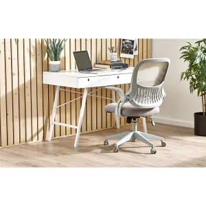 Stylish Grey Mesh Back Office Chair