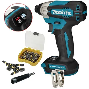 Makita DTD157Z 18v LXT Cordless Brushless Impact Driver + A-Mode + 25PC Bit Set