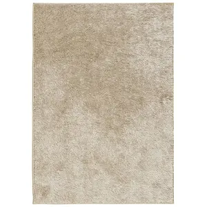 Rug ISTAN High Pile Shiny Look Beige 120x170 cm