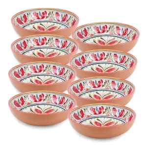 Purely Home Mediterranean Melamine Low Bowls - Set of 8