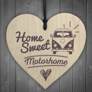 Red Ocean Home Sweet Motorhome Caravan Friendship Plaque Novelty Chic Camping Holiday Sign Gifts