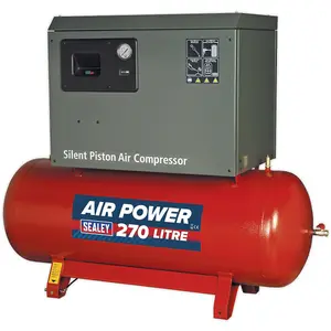 270 Litre Low Noise Belt Drive Air Compressor with 7.5hp Electric Motor