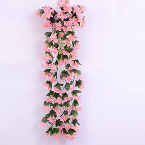 Pink Artificial Hanging Flowers Simulation Decoration Violets