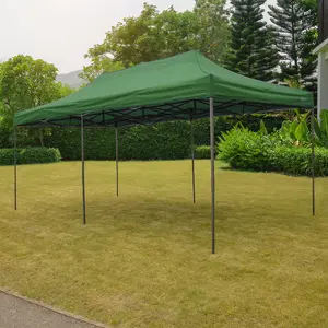 Heavy Duty 3x6m Green Pop-Up Gazebo with Waterproof Canopy for Outdoor Events