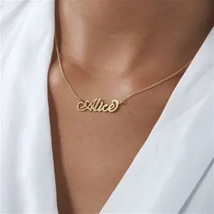 Name Necklace Gold - Small Carrie Name Necklace In 18Ct Gold Vermeil - Personalised Necklace - Birthday Gifts