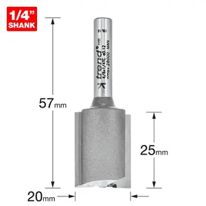 Trend 4/6 x 1/4 TCT Two Flute Cutter 20.0 x 25mm