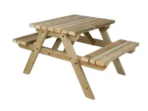 Fortem Pub Style Picnic Table Benches Set (4ft, Natural finish)