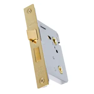 UAP Classic 3 Lever Bathroom Mortice Sash Lock - 65mm / 2.5" - Evershine Brass