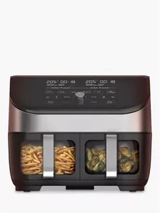 Instant Vortex Plus Clearcook Dual Baskets Air Fryer, 7.6L, Stainless Steel