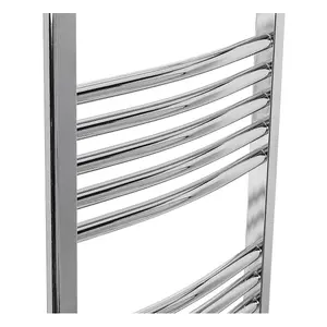 Right Radiators 900x450 mm Bathroom Curved Heated Towel Rail Radiator Warmer Ladder Chrome